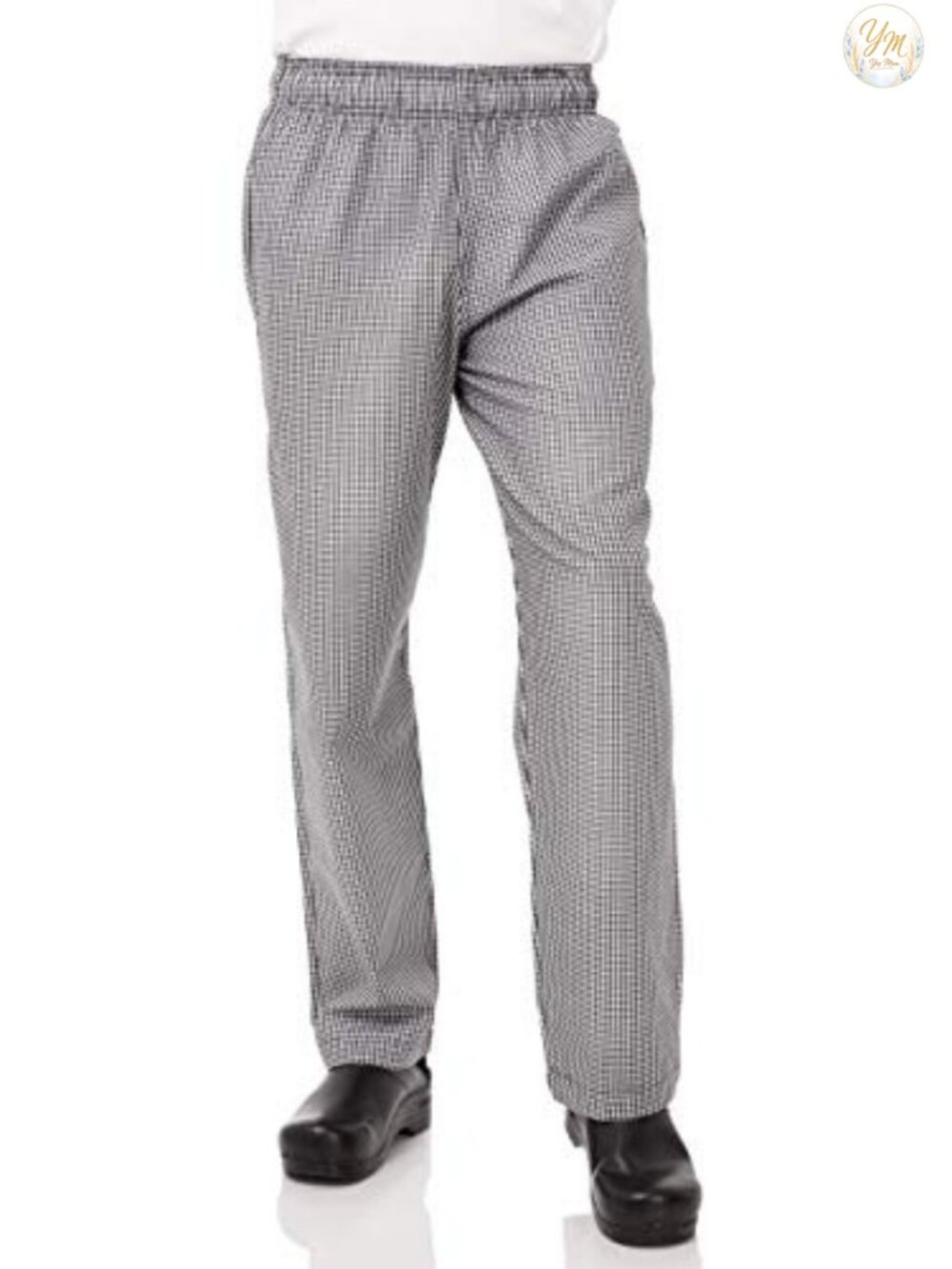Chef Works Men's Essential Baggy Chef Pants, Lightweight Polycotton, Checkered,